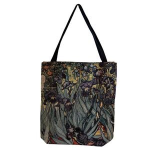 Van Gogh Iris High Quality Foldable Canvas Tote by Signare Tapestry Design.